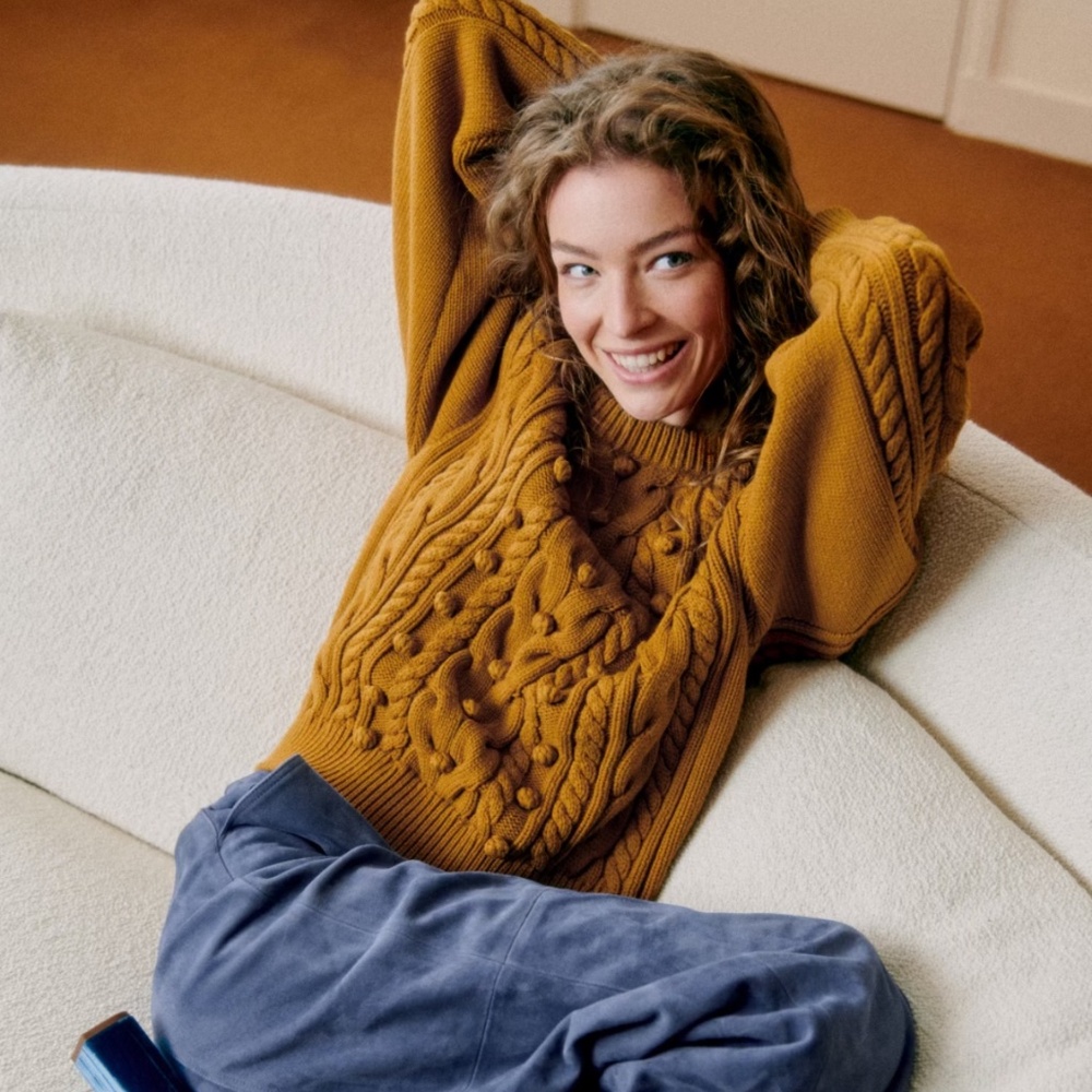 Sezane Melvin Jumper Bronze - Size XS